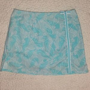 Lilly Pulitzer Skort Blue Seahorse Size 4